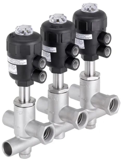 Modular process valve cluster - distribution and collecting Burkert type 8840