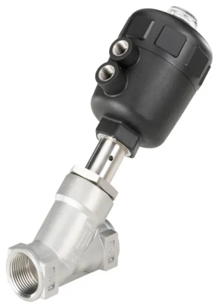 Pneumatically operated 2/2 way angle seat valve CLASSIC Burkert type 2000