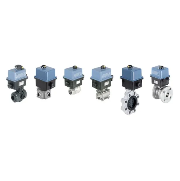 Ball valve / butterfly valve with electrical rotary actuator Burkert type 8804