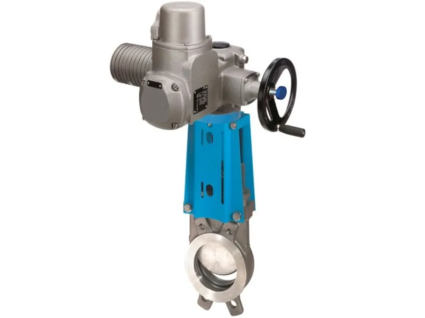 Knife-gate valve with single-action pneumatic actuator END-Armaturen WGExxx/ML