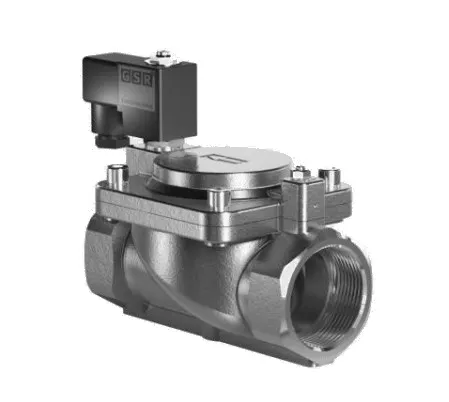 Solenoid valve for gaseous and liquid media GSR 40