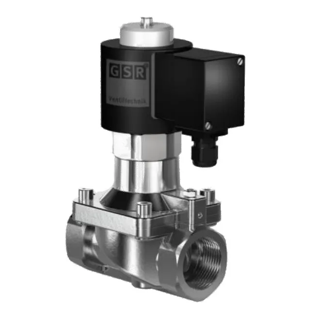 Solenoid valve for gaseous and liquid media GSR 43