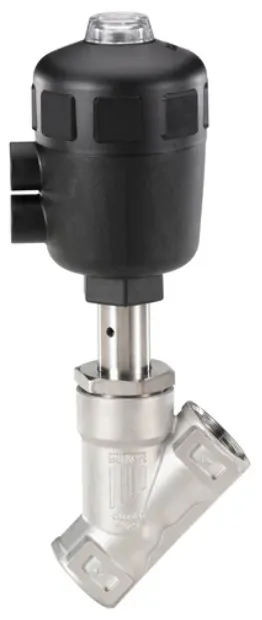 Pneumatically operated 2/2 way angle seat valve CLASSIC Burkert type 2000