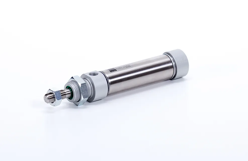 Double acting cylinder | magnetic piston | head cut off port parallel to rod | R-series HAFNER RIMA