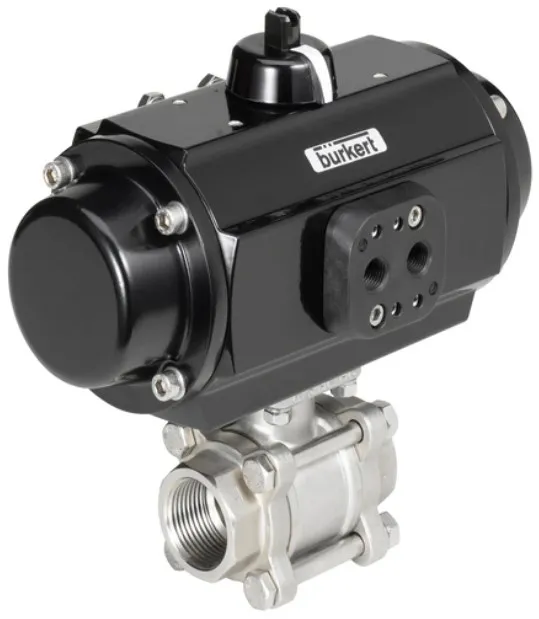 Ball valve / Butterfly valve with pneumatic rotary actuator Burkert type 8805