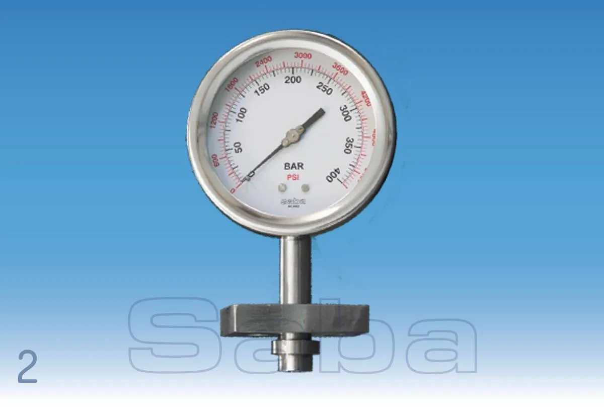 SANITARY PRESSURE GAUGE FOR HOMOGENIZER (MOD. SAS 24)