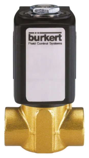 Steam solenoid valve Burkert type 6240 - Servo-assisted 2/2-way piston valve