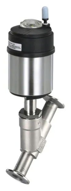 Pneumatically operated 2/2-way angle seat valve ELEMENT for decentralized automation Burkert type 2100