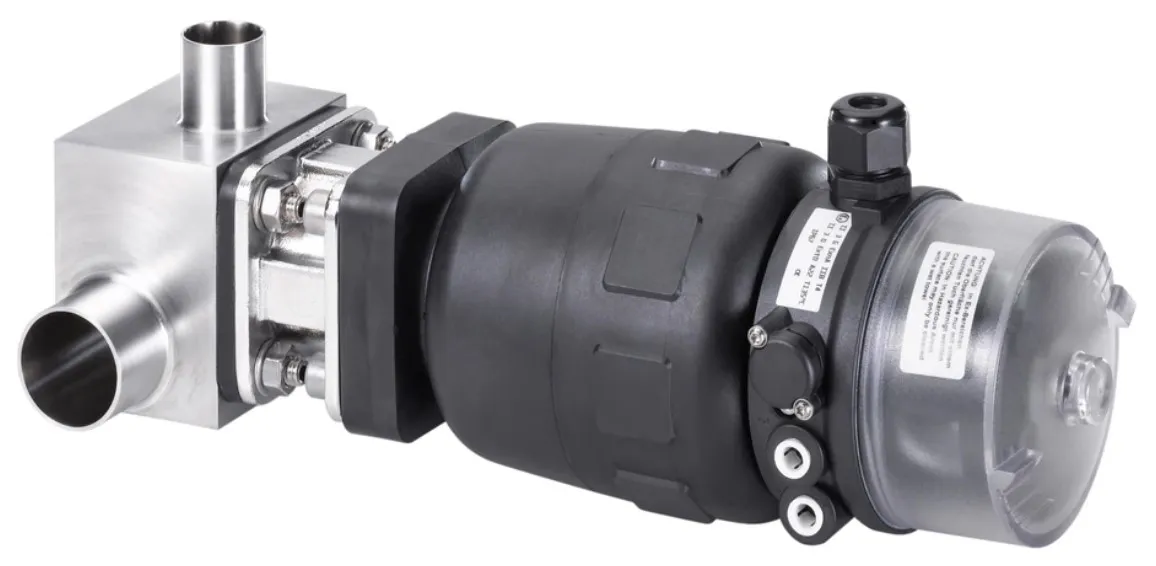 T-diaphragm valve with pneumatic plastic actuator (Type CLASSIC) Burkert type 2032