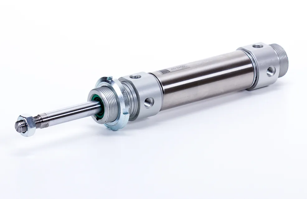 Single acting cylinder | spring pushes piston rod out | magnetic piston | A-series HAFNER AD