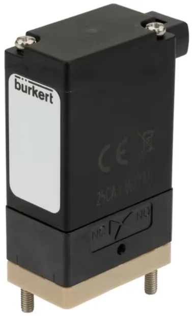 Solenoid valve Burkert type 0127 - Direct-acting 2/2 or 3/2 way Rocker-Solenoid Valve with separating diaphragm