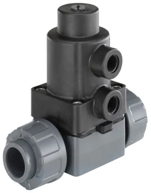 Pneumatically operated 2/2 way Diaphragm Valve with plastic body Burkert type 3230