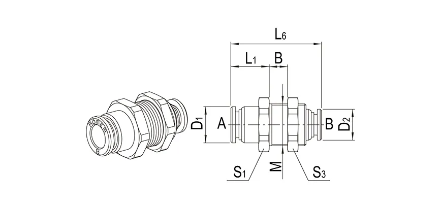 Bulkhead connector | Series 900 HAFNER 959M