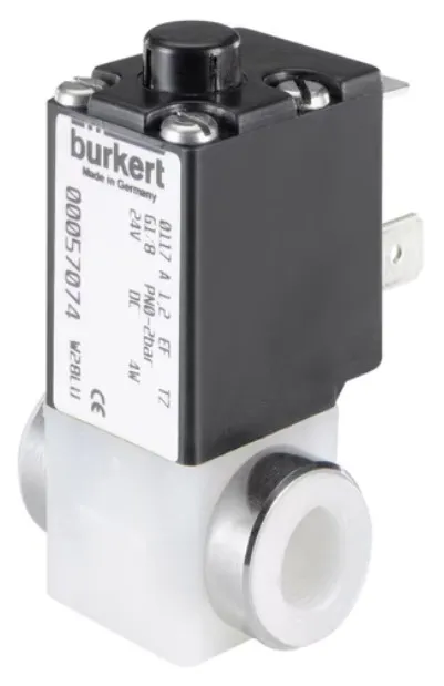 Solenoid valve Burkert type 0117 - 2/2 way Plunger-Solenoid Valve with separating diaphragm