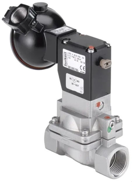 Water solenoid valve Burkert type 5282 - Servo-assisted 2/2-way diaphragm valve