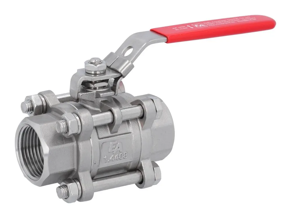 Stainless steel ball valve threaded with hand lever END-Armaturen PE