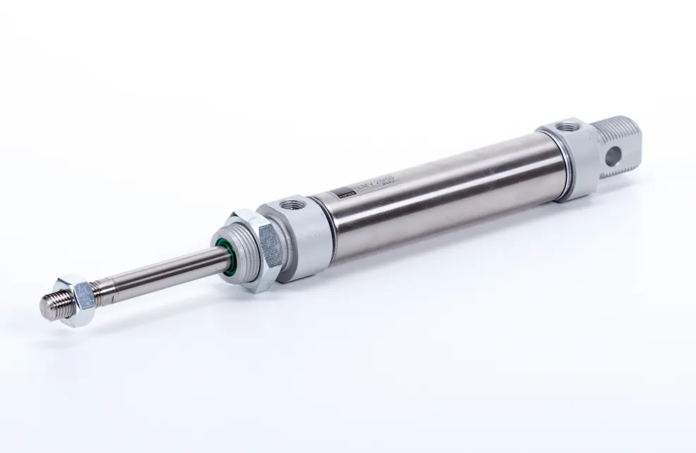 Single acting cylinder | spring pushes piston rod out | magnetic piston | R-series HAFNER REMV
