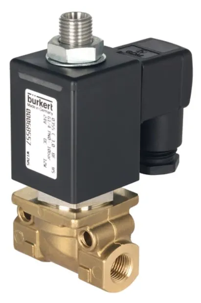 Steam solenoid valve Burkert type 0355 - Plunger valve 3/2-way direct-acting