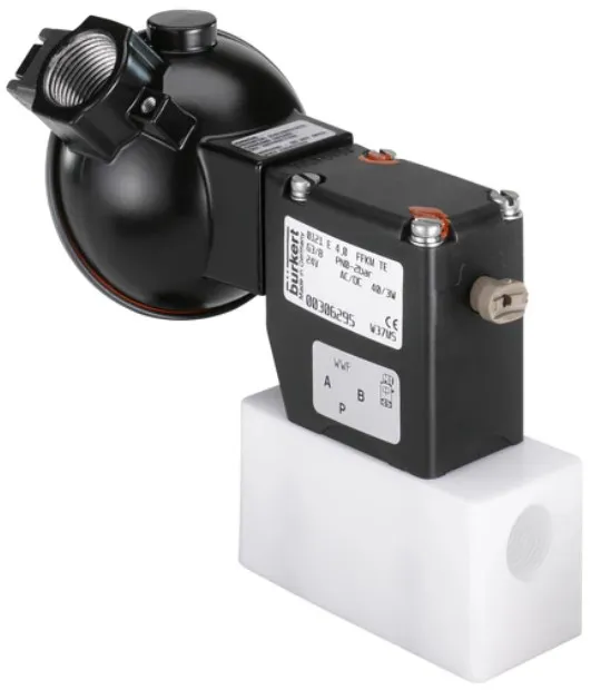 Solenoid valve Burkert type 0121 - Direct-acting 2/2 or 3/2-way pivoted armature valve