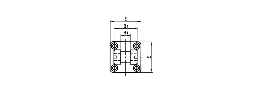 Female clevis bracket | for flange with spherical bearing | fits ISO-VDMA HAFNER DGS
