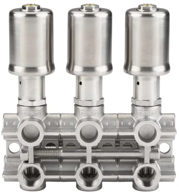 Modular process valve cluster - distribution and collecting Burkert type 8840