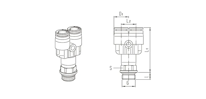 Push-in fitting | T | Series 900 HAFNER 992P