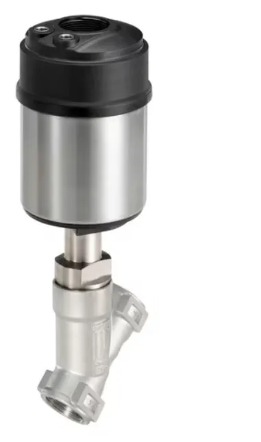 Pneumatically operated 2-way angle seat control valve Burkert Type 2300