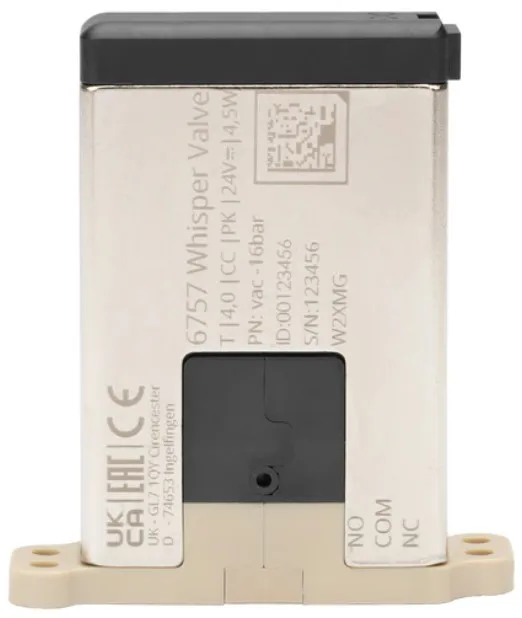 Solenoid valve Burkert type 6757 - 2/2 or 3/2-way Whisper Valve with media separation