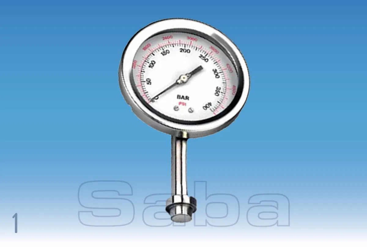 SANITARY PRESSURE GAUGE FOR HOMOGENIZER (MOD. SAS 24)