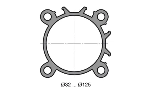 Double acting cylinder | adjustable cushioning | magnetic piston | enforced piston | stainless steel rod | FPM piston rod scraper, H-series HAFNER HIFRK