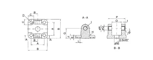 Female clevis bracket | fits UNITOP standard HAFNER QCF