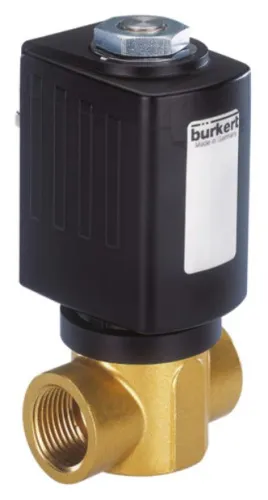 Steam solenoid valve Burkert type 6027 - Direct-acting 2/2-way plunger valve
