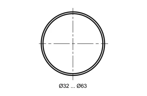 Double acting cylinder | through piston rod | magnetic piston | A-series HAFNER AJ