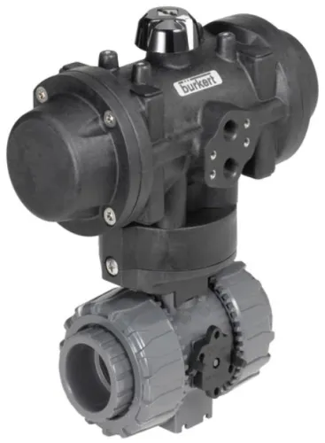 Ball valve / Butterfly valve with pneumatic rotary actuator Burkert type 8805