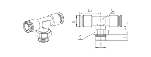 Push-in fitting | T | Series 900 HAFNER 921M