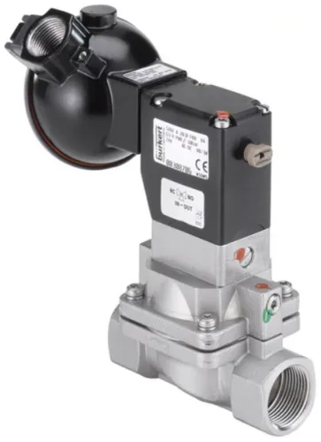 Water solenoid valve Burkert type 5282 - Servo-assisted 2/2-way diaphragm valve