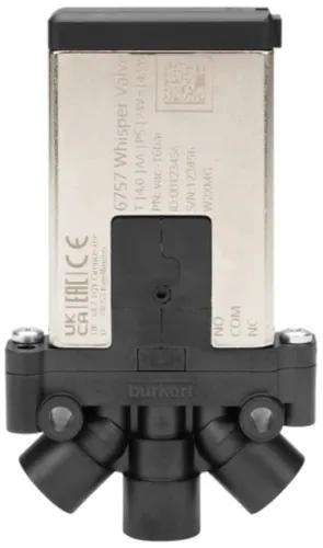 Solenoid valve Burkert type 6757 - 2/2 or 3/2-way Whisper Valve with media separation
