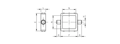 Intermediate hinge for cylinders with flat profile HAFNER DP