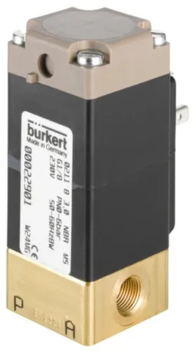 Solenoid valve Burkert type 0211 - Direct-acting 2/2-way plunger valve