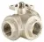 2/2 or 3/2-way brass ball valve, 2-part Burkert type 2660