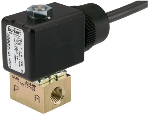 Solenoid valve Burkert type 7011 - Direct-acting 2/2-way plunger valve