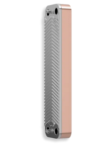 Asymmetric brazed plate exchangers