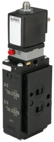 Hazardous location solenoids type 6519 - Servo-assisted 3/2, 5/2 or 5/3-way solenoid valve for pneumatics