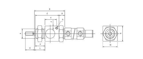 Rod lock | for cylinders ISO 6432 HAFNER MRL