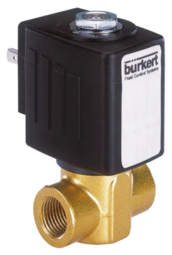 Steam solenoid valve Burkert type 6240 - Servo-assisted 2/2-way piston valve