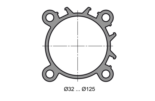 Double acting cylinder | adjustable cushioning | magnetic piston | enforced piston | FPM piston rod scraper, H-series HAFNER HIFK