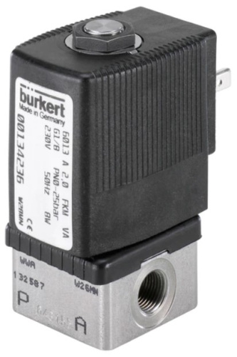 Solenoid valve Burkert type 6013 - Plunger valve 2/2-way direct-acting