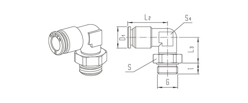 Push-in fitting | turnable elbow | Series 900 HAFNER 930M