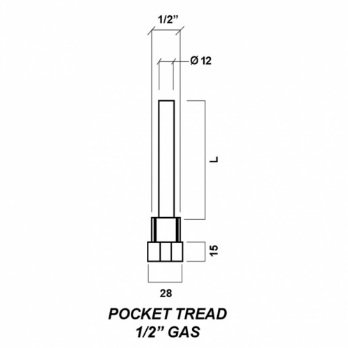 THERMOWELL WITH THREADED CONNECTION (MOD. PTF)