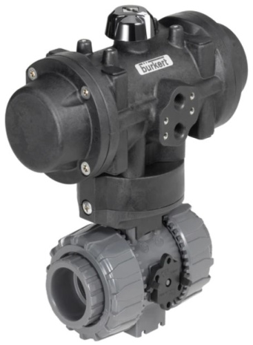 Ball valve / Butterfly valve with pneumatic rotary actuator Burkert type 8805